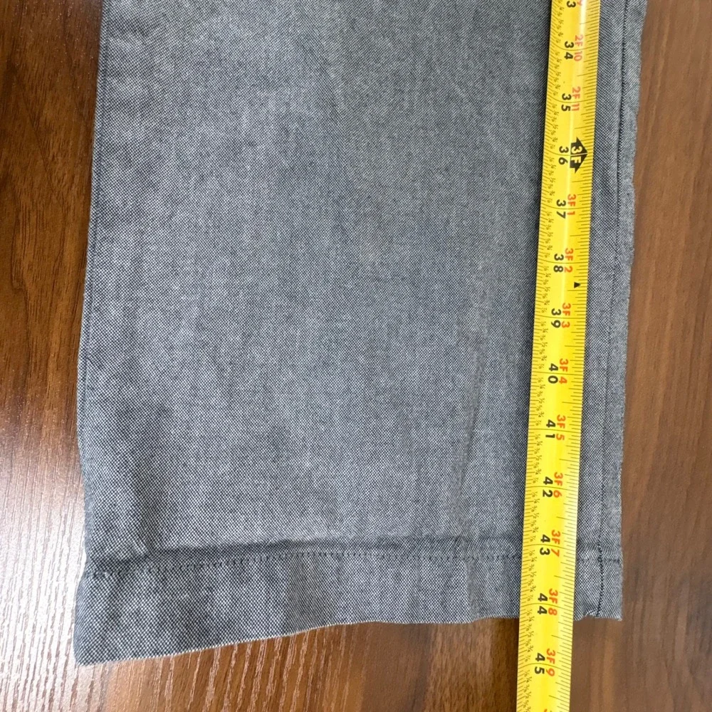 Banana Republic Straight Fit Grey Heather Cotton Dress Pants 36x34 Mens Trousers